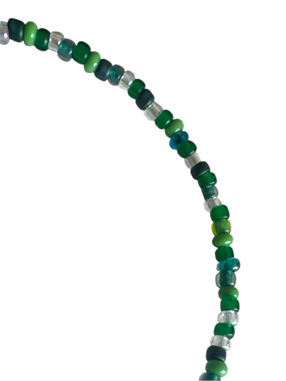 3 FOR $10 HANDCRAFTED Emerald Green Seed Beaded Necklace